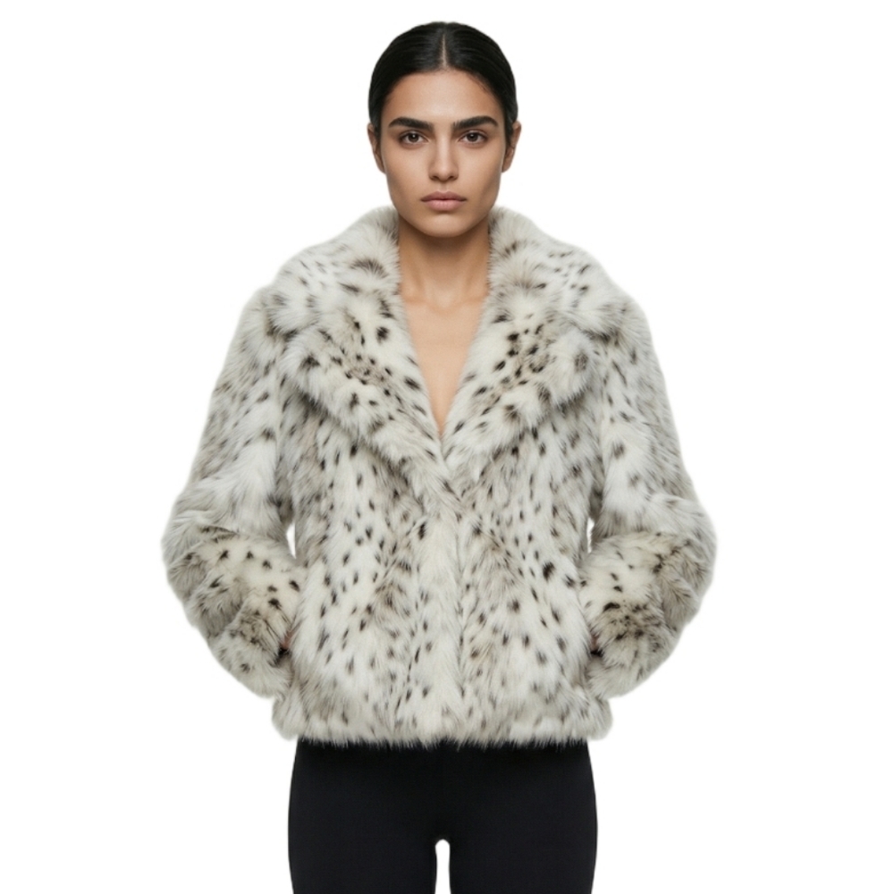 Y2K Express Faux Fur Coat Size Small - Picture 8 of 8